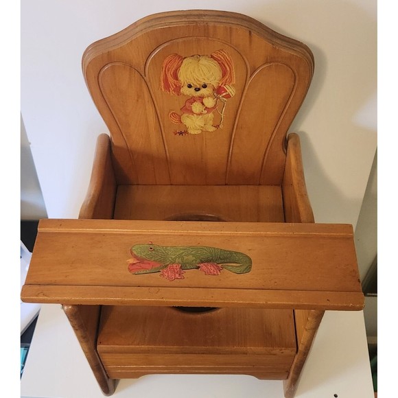 Unbranded Other Vintage 95s Wooden Childs Potty Chair With